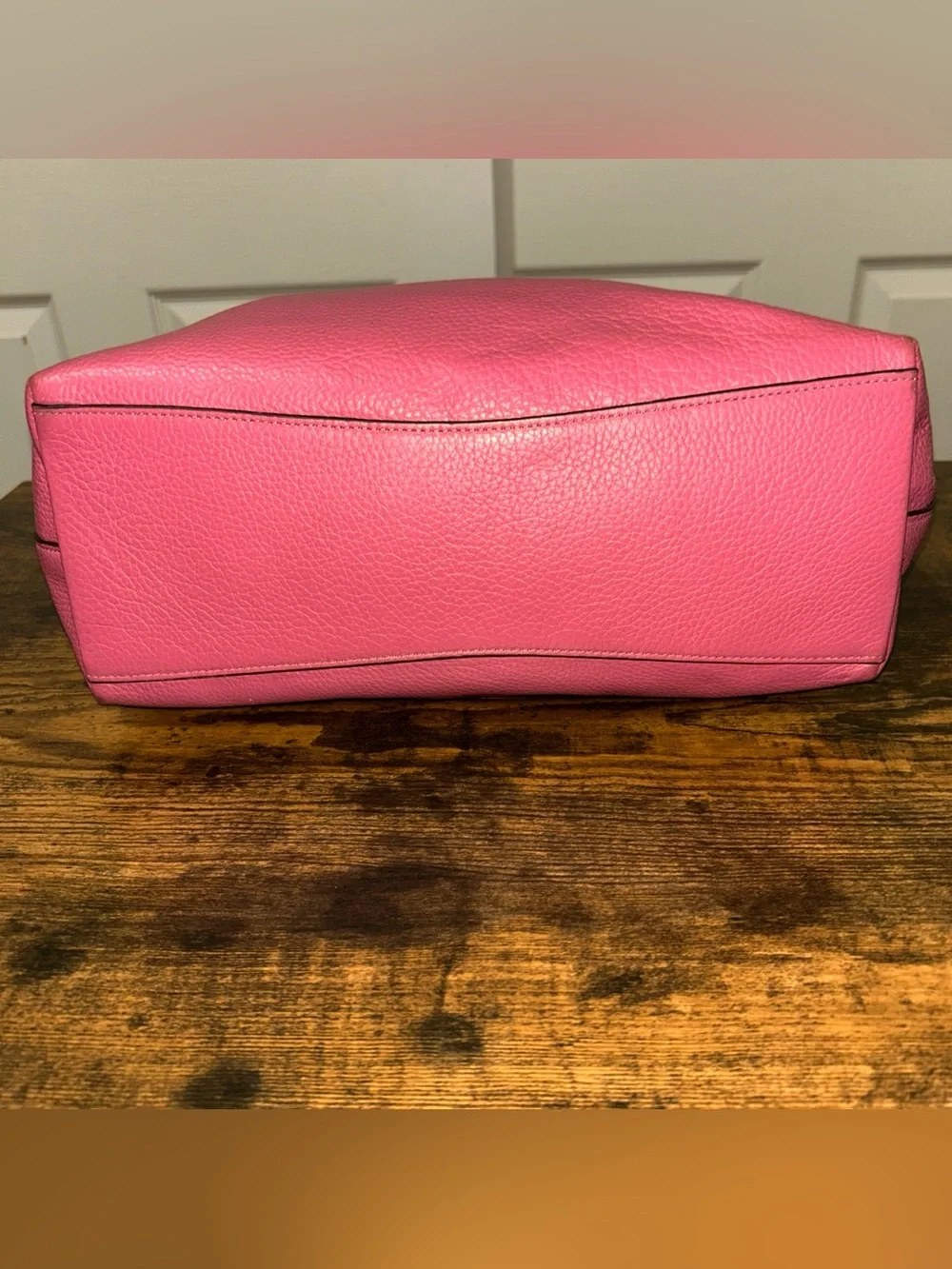 Coach Pebbled Leather Rich Berry Pink Medium Tote